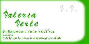 valeria verle business card